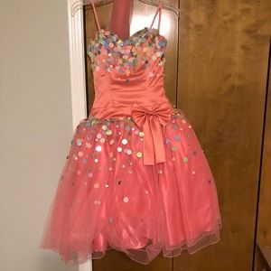 Thigh length formal party dress